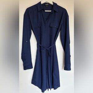H&M Navy Button Down Dress - Size Small